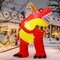 GOOSH 6 FT Christmas Inflatables Antlers Dinosaur Inflatable with Built-in LEDs
